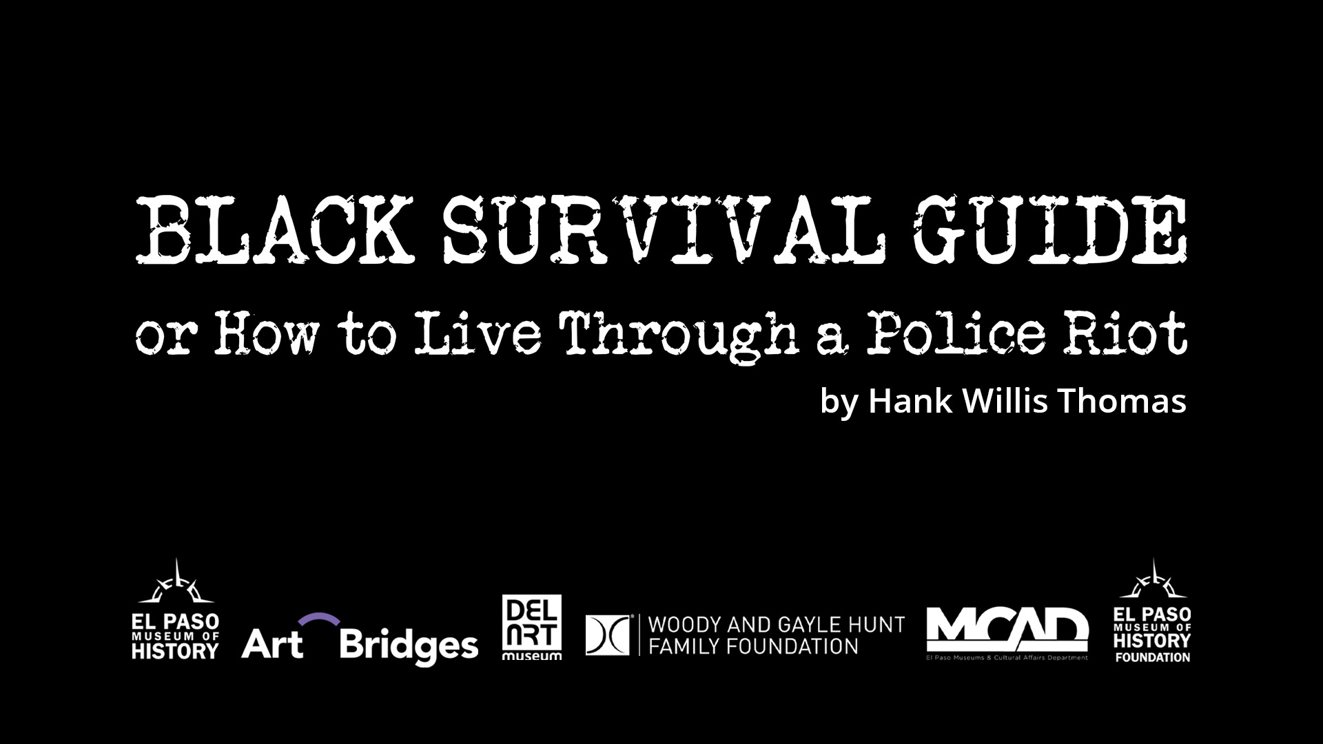 Black Survival Guide, or How to Live Through a Police Riot
